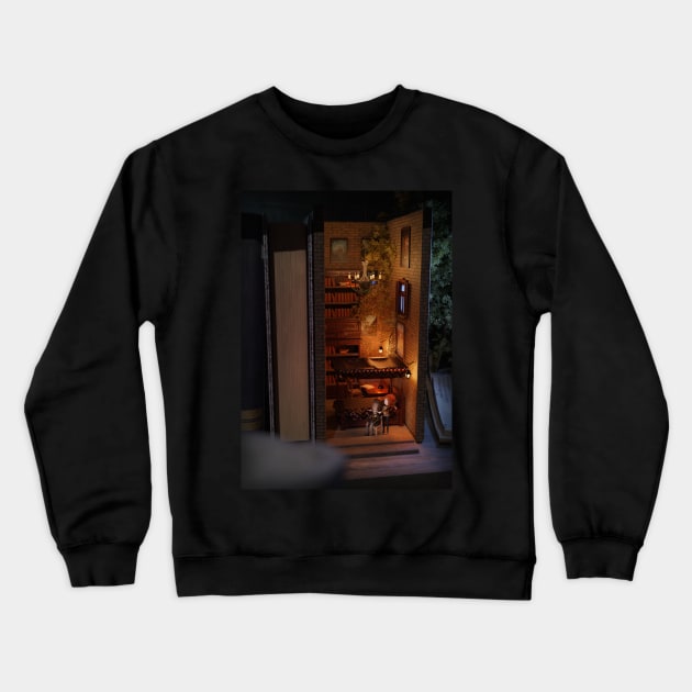 Book diorama - enemies to lovers Crewneck Sweatshirt by vixfx